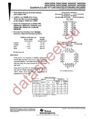 SN74LS257BNSRG4 datasheet  